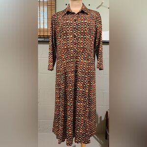 Emma & Michele Multicolor Long Sleeve Dress